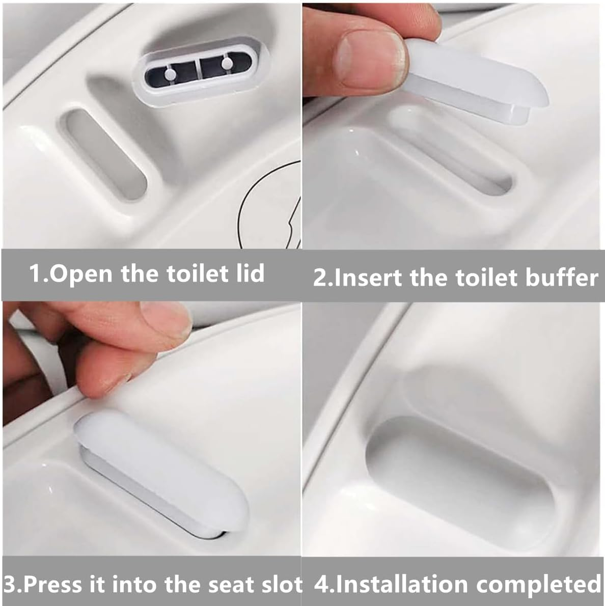 20 PCS White Universal Toilet Lid Cushions Pads Anti-Noise Replacement Seat Lid Buffers,Toilet Bumper Replacement Cushioning Pads for Home Hotel Bathroom Toilet Seat and Toilet Lid image number 6