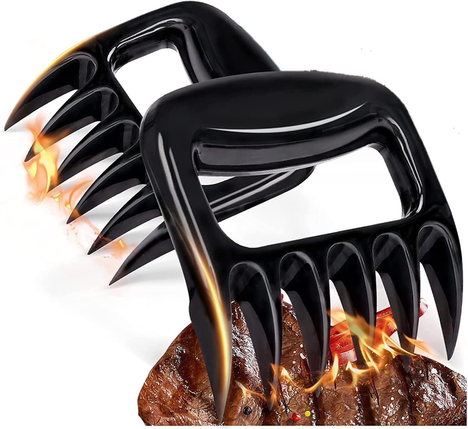 BBQ Meat Shredder Claws for Pulled Pork,Bbq Meat Shredder Claws,Grill Smoker Meat Claws,Smoked Barbecue Grilling Accessories (Black) image number 3