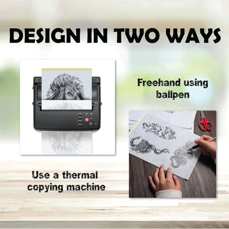 Tattoo Transfer Paper - Yuelong 30 Sheets Tattoo Stencil Paper Thermal Stencil Paper 4 Layers A4 Size DIY Tattoo Tracing Paper for Tattoo Transfer Kit Tattoo Supplies image number 5