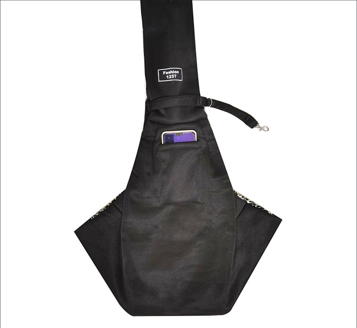 CYBERNOVA Small Pet Dog Cat Sling Carrier for 3-15Lbs, with Pocket,Hand-Free Pet Bag Dog Cat Puppy Carry Bag for Travel and Walking Outdoor (Pink)