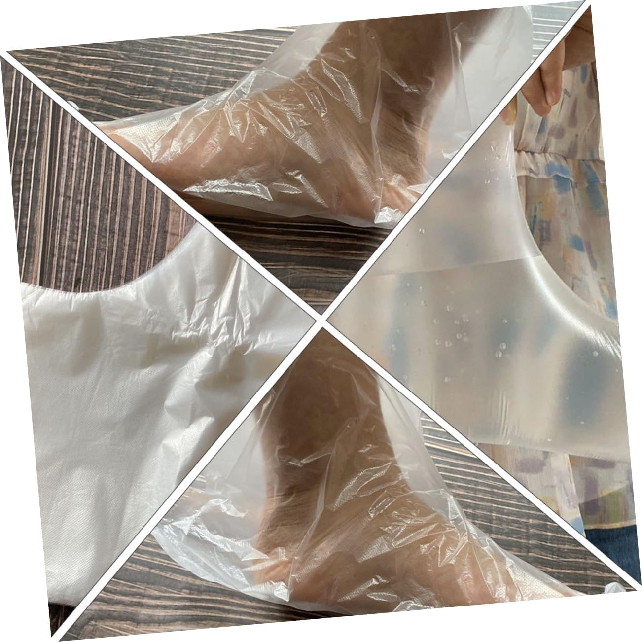 FONDOTIN Disposable Waterproof Foot Protector Bags 100Pcs Breathable Long Leg Covers for Foot Therapy and Pedicure Suitable for Spa and Home Use image number 1