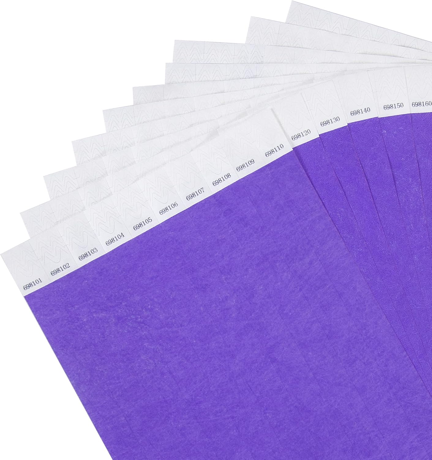 L Liked 100 Pcs Paper Wristbands for Events, Party Wristbands for Events, Event Bracelets Is Waterproof for Parties, Concerts, Sports, Fairs, Travel, Pool Pass (Purple) image number 4