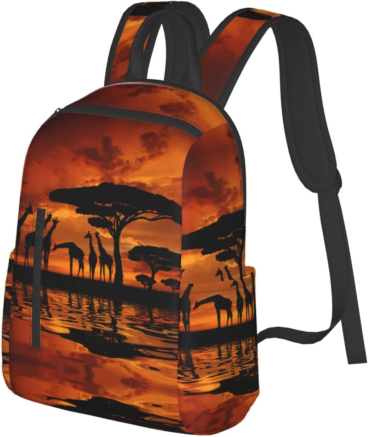 Obabo Peaks Owl Light Leisure Backpack,Laptop Backpack,Travel Bags,Multi-Purpose Backpack,Unisex,Portable,Comfort - Animales Horses image number 3