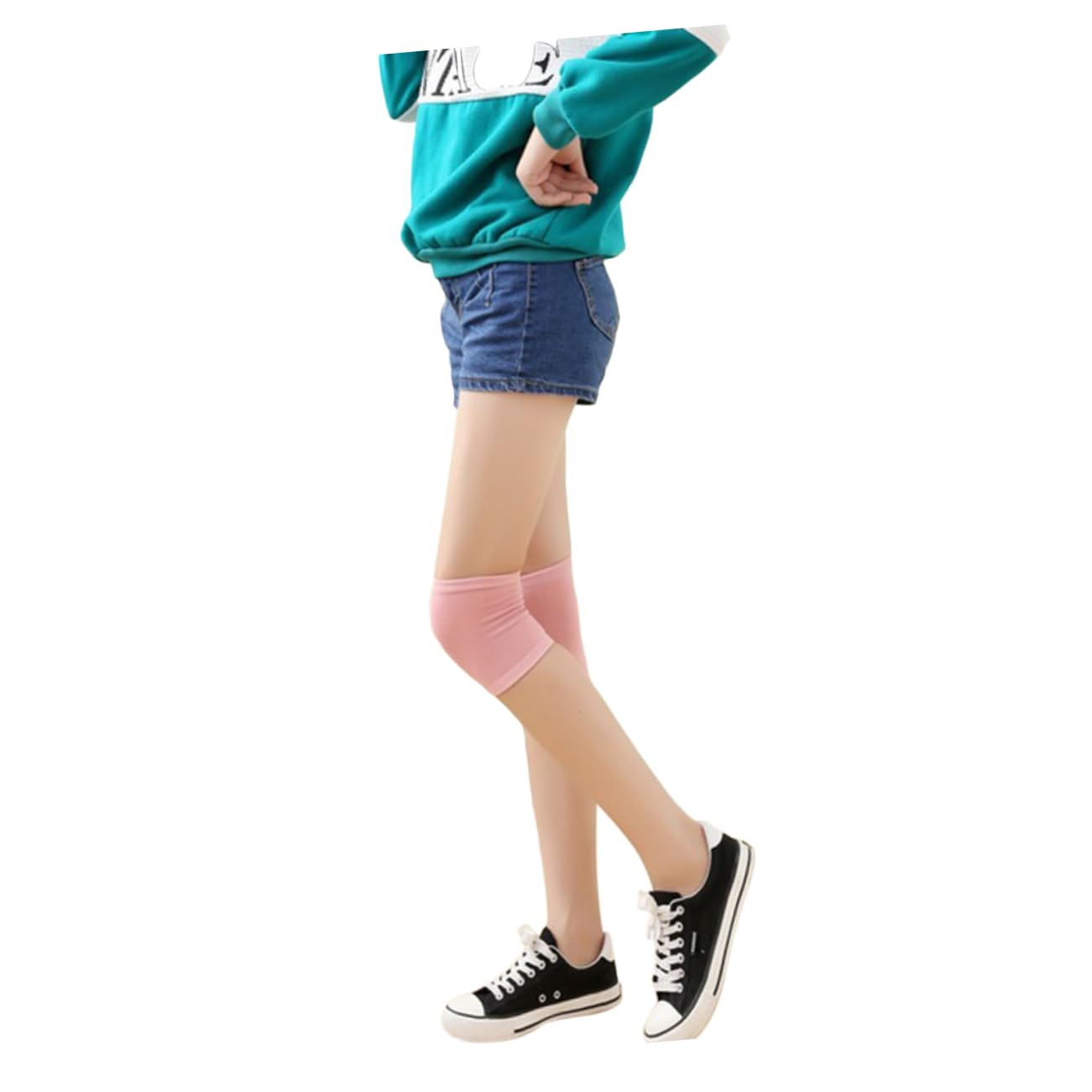 Healeved Ultra Comfortable Anti-Slip Material Full Cotton Unisex Thin Spring-Autumn Knee Warmer Support Sleeve for Running Hiking Outdoor Sports Activities Skin Tone