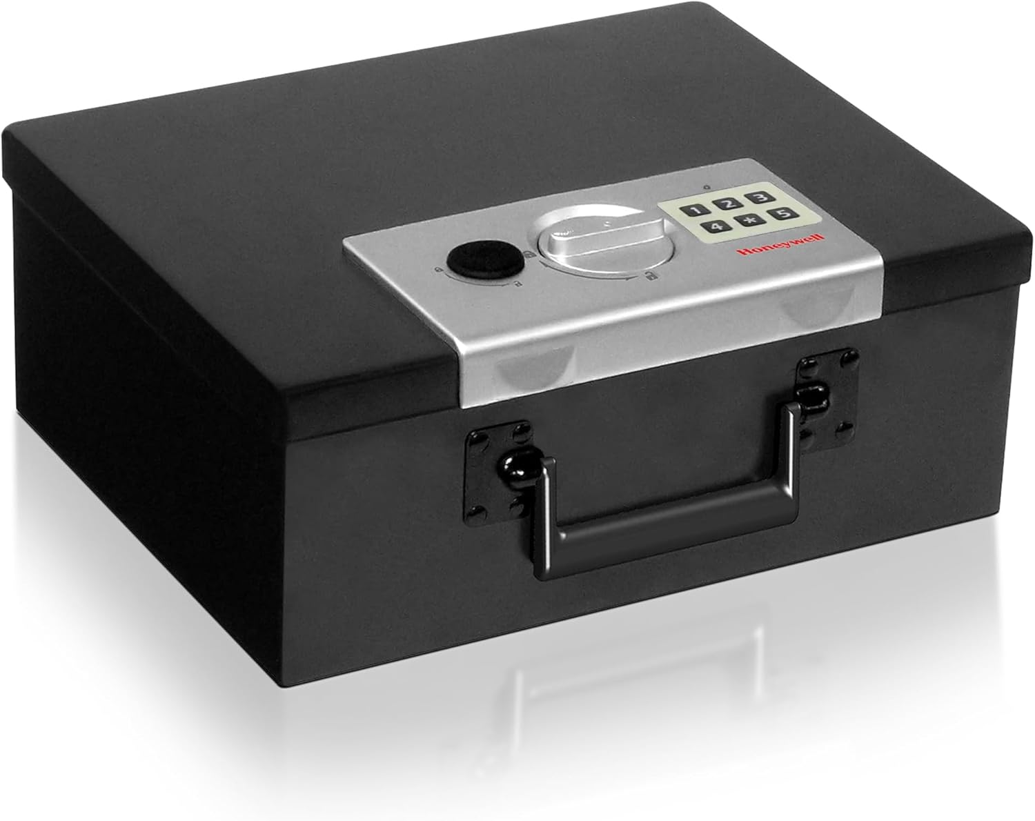 Honeywell Safes & Door Locks - Hideable Small Safe Box - Fire Resistant Document Safety Box for Home - Steel Security Digital Code Lock for Personal Items, Jewelry, Money Safe - 0.26-CU - Black - 6108 image number 4