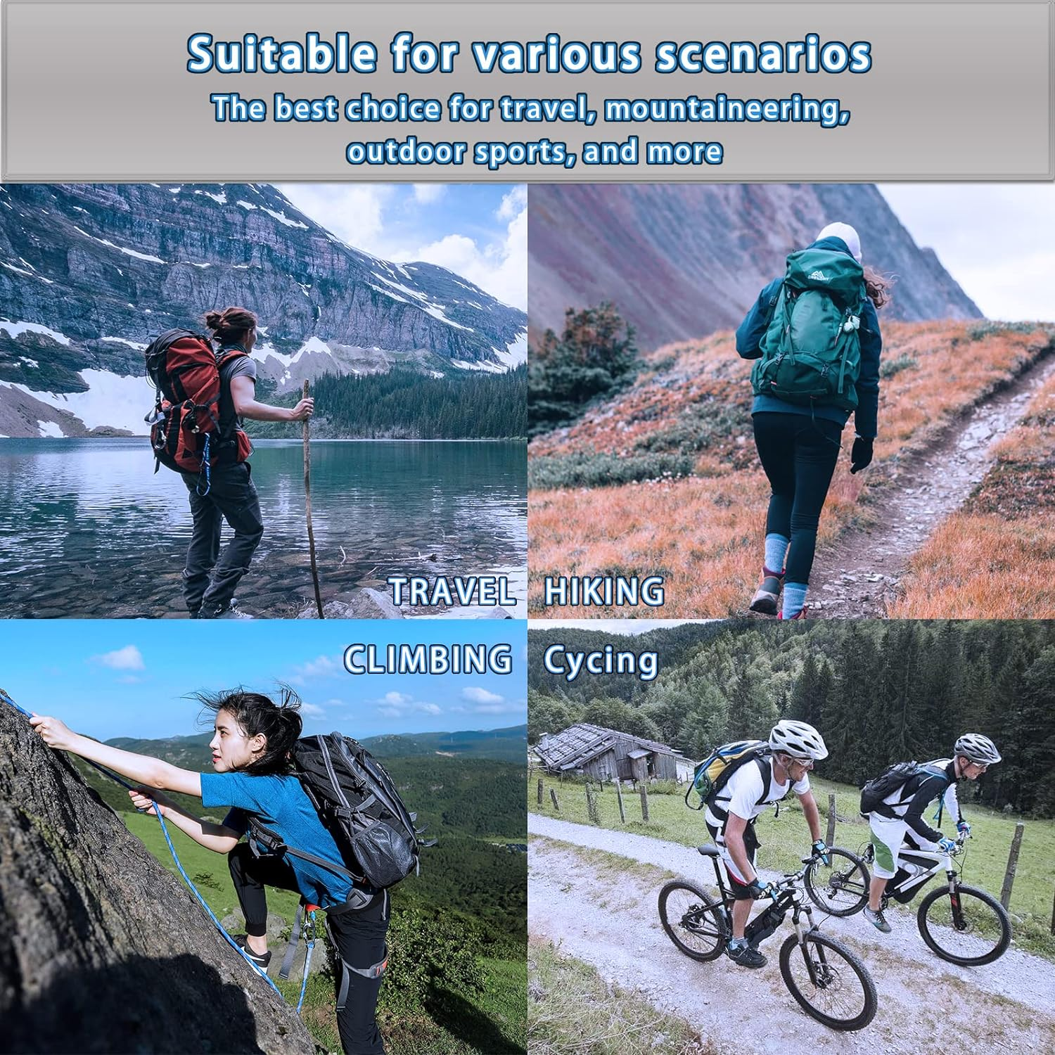 TANNOZHE Hydration Bladder 1.5,2,3Litre Leak Proof Water Bladder Reservoir,Bpa Free Hydration Pack Replacement,Sports Travel Reservoir Hydration Bag Pack Hiking Outdoor image number 2