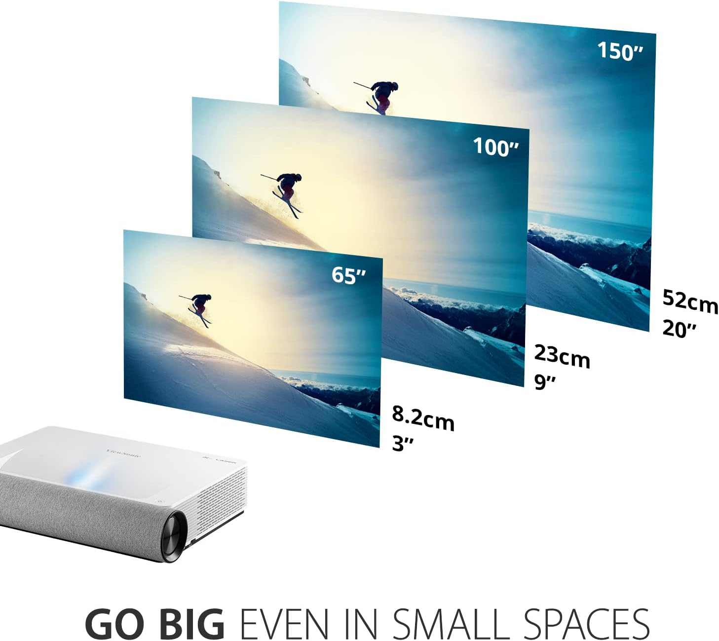 Viewsonic X2000L-4K Ultra Short Thorw Laser Projector with 4K UHD, 2000 ANSI Lumens, 0.22 Ultra Short Throw Ratio, Harman Kardon with Dolby/Dts Support, HDMI USB Wi-Fi Bluetooth Connectivity - Black image number 7