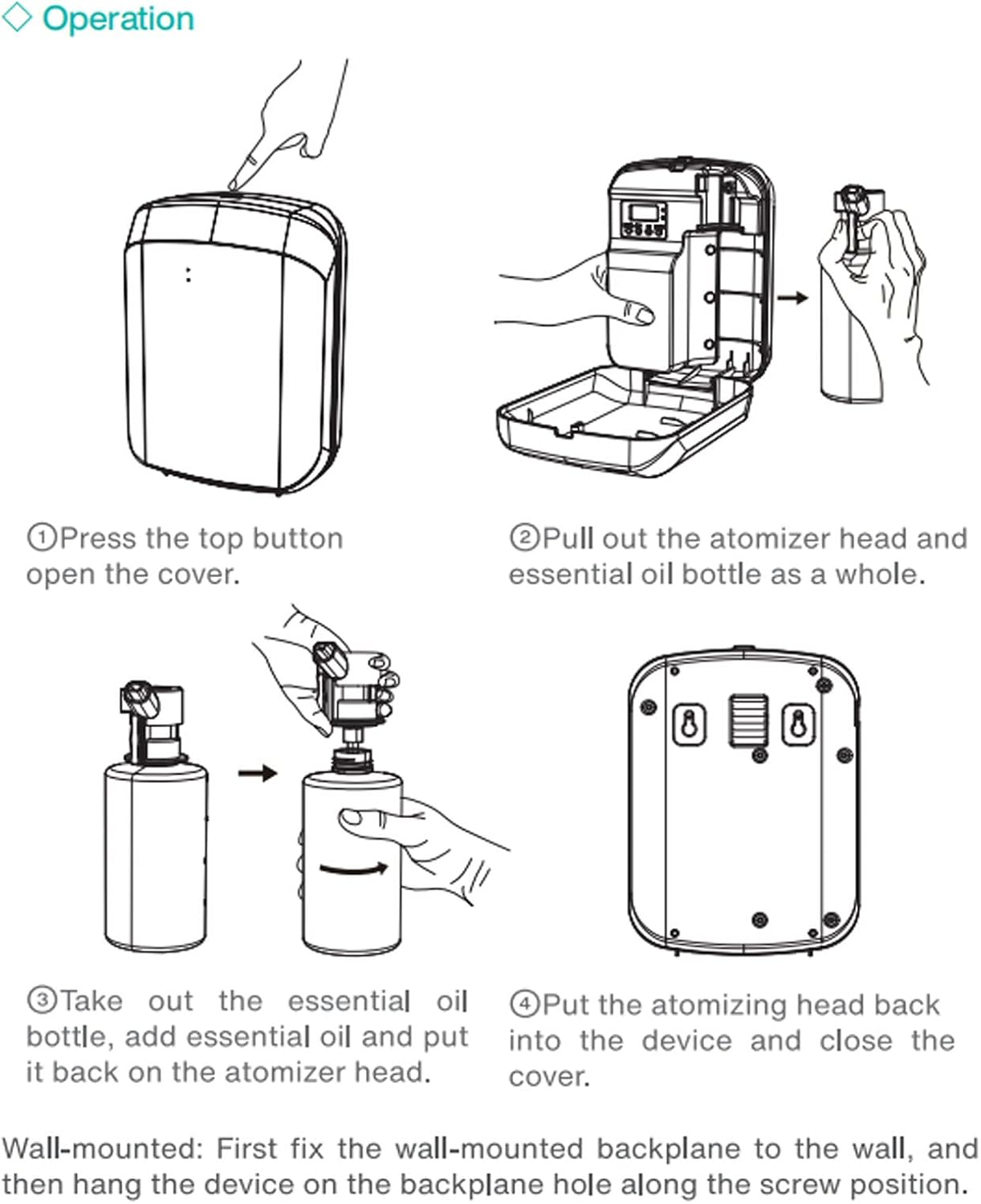 Smart Scent Air Machine, 400Ml Bluetooth Fragrance Machine, Portable Scent Diffuser Aromatherapy Diffuser, Diffuser for Home and Commercial, Support Remote Control (AU Plug) image number 5