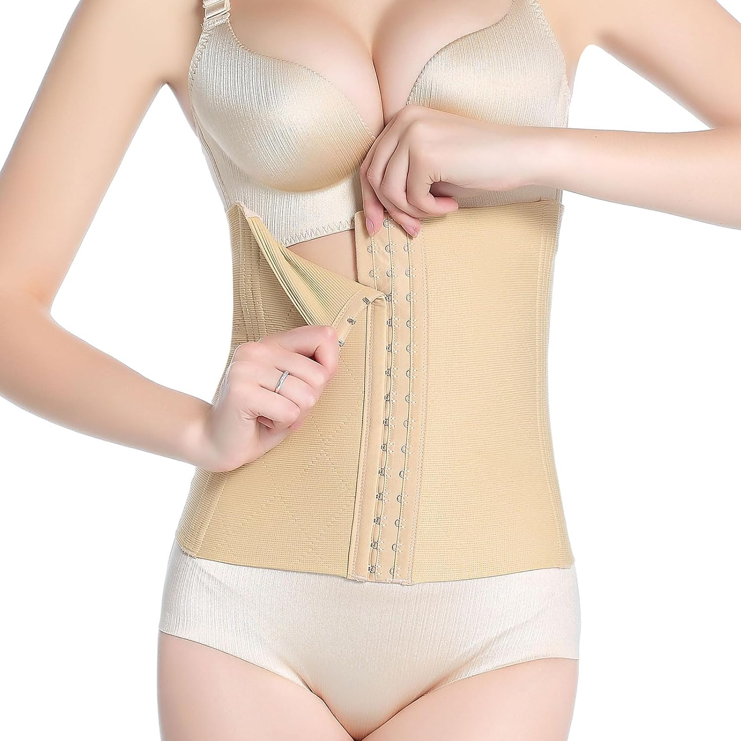 Postpartum Recovery Belly Band, C-Section Recovery Tummy Control Waist Trainer, Seamless High-Waisted Double Steel Bone Postpartum Girdle Shapewear