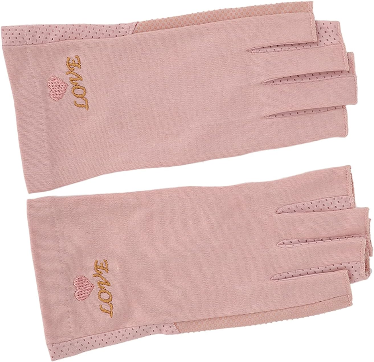 OEBUAFI Manicure Protective Cover, for UV Nail Lamp with Fine Stitching for Home Salon, Elastic and Breathable Cotton Fingerless, Suitable for Most Girls (Pale Pinkish Grey) - Light Yellow image number 5