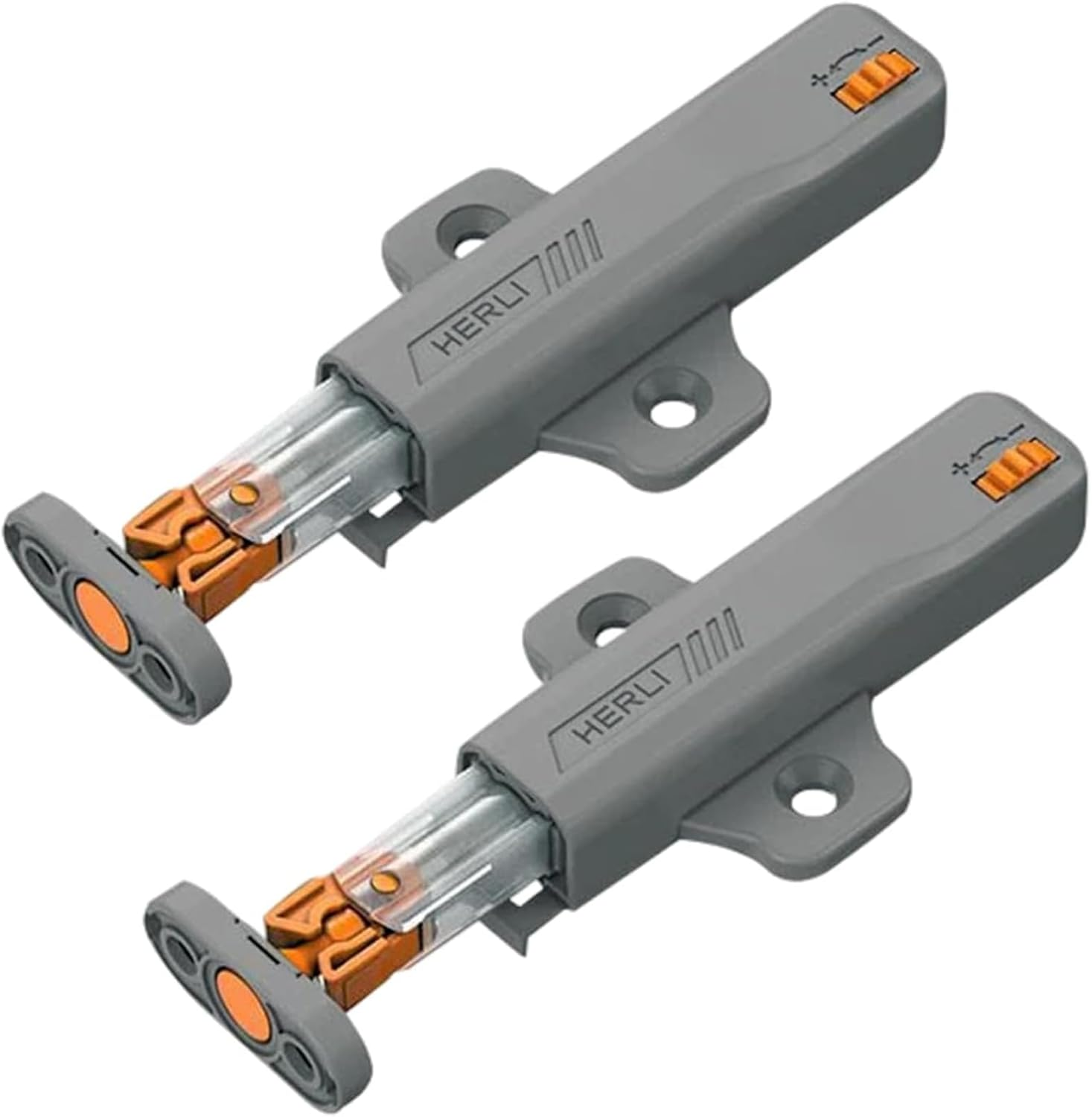 Yeanifeana 2-Pack Push to Open Latch, Touch Lock Drawer Pull for Cabinet Door Rebound, Tip-On RV Cabinet Catches for Kitchen, Bedroom, Wardrobe & Window (Gray)