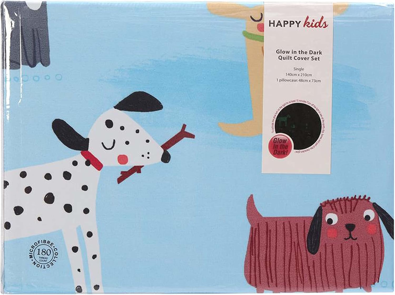 Woof Glow in the Dark Quilt Cover Set - Single Bed image number 4