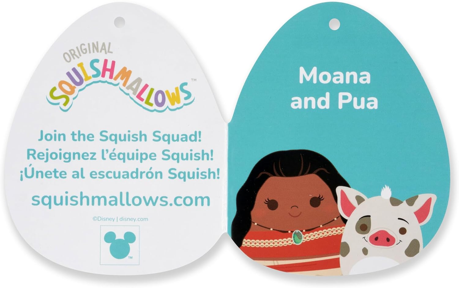Squishmallows Original Disney Pua and Moana 2-Pack - Official Jazwares Plush image number 5