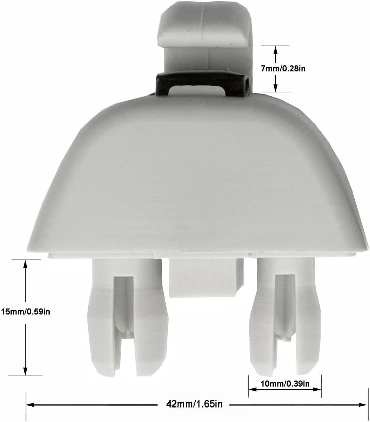 VNGNHERRL 2X Sun Visor Clip Hook Fit for VW Polo Passat Skoda Seat 2012-2015 6R0857561Y20 Car Inner Hanger Holder Clips Car Sun Visor(B) - A image number 3