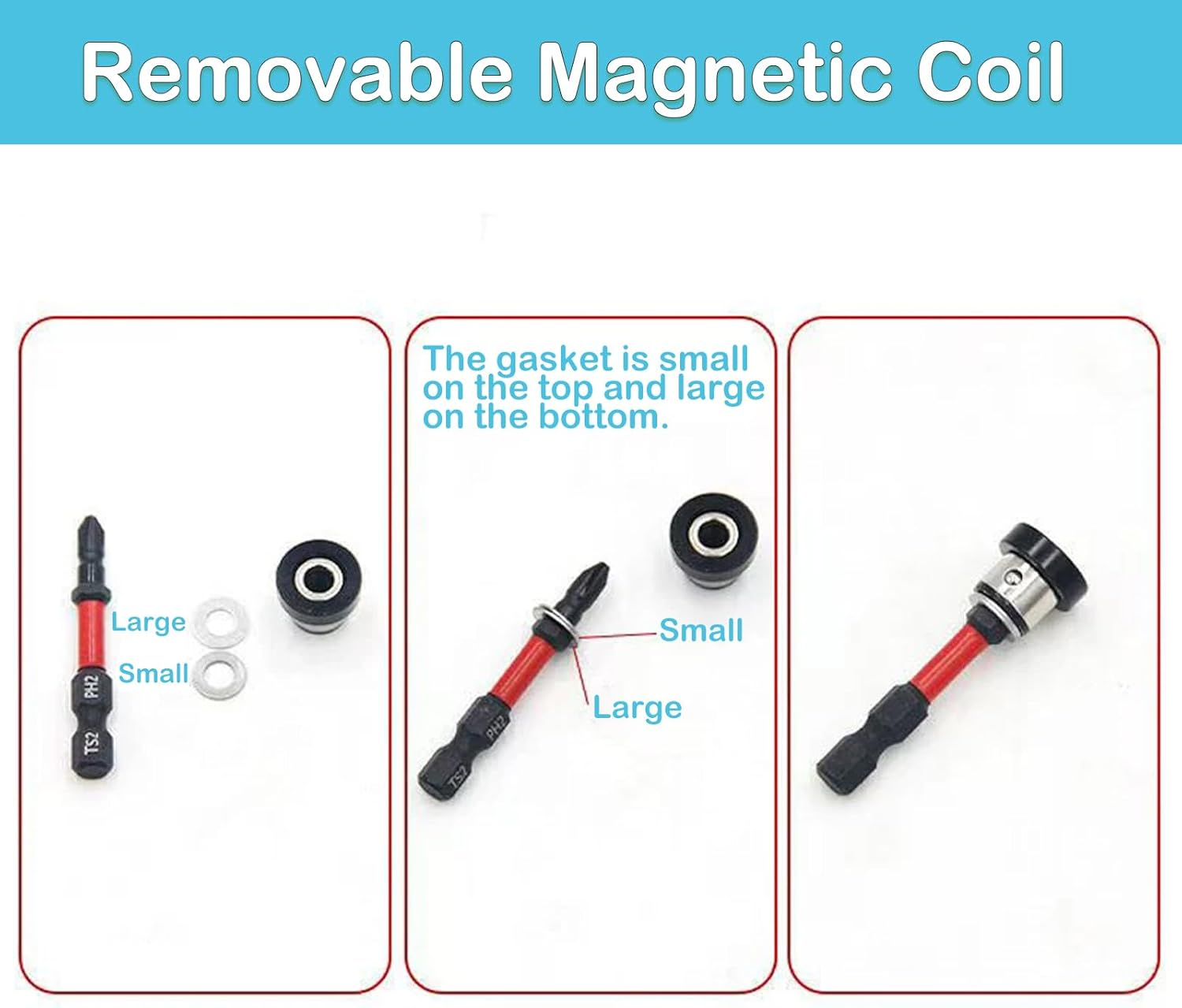 YUENTOEN Magnetic Positioning Screwdriver Bit, Hex Shank Positioning Bit for Plasterboard Screw image number 1