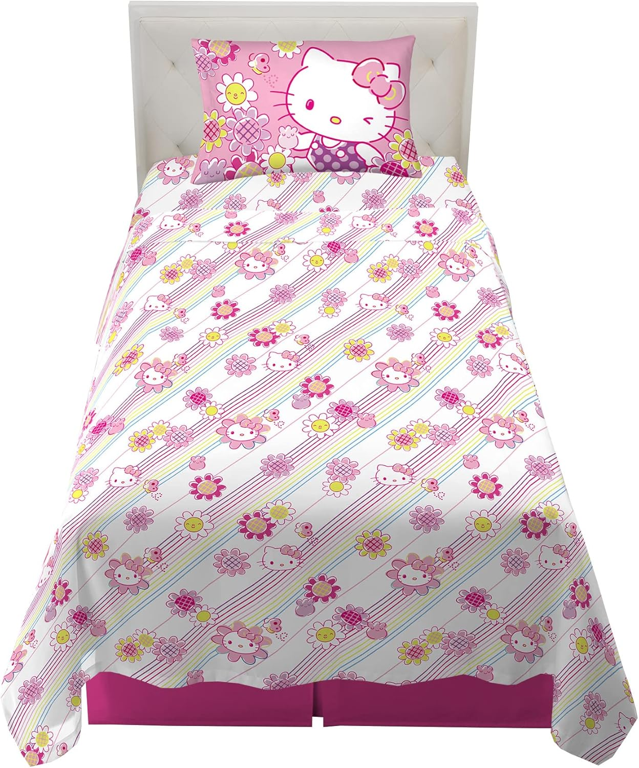 Franco Kids Bedding Super Soft Microfiber Sheet Set, Twin, Hello Kitty image number 6