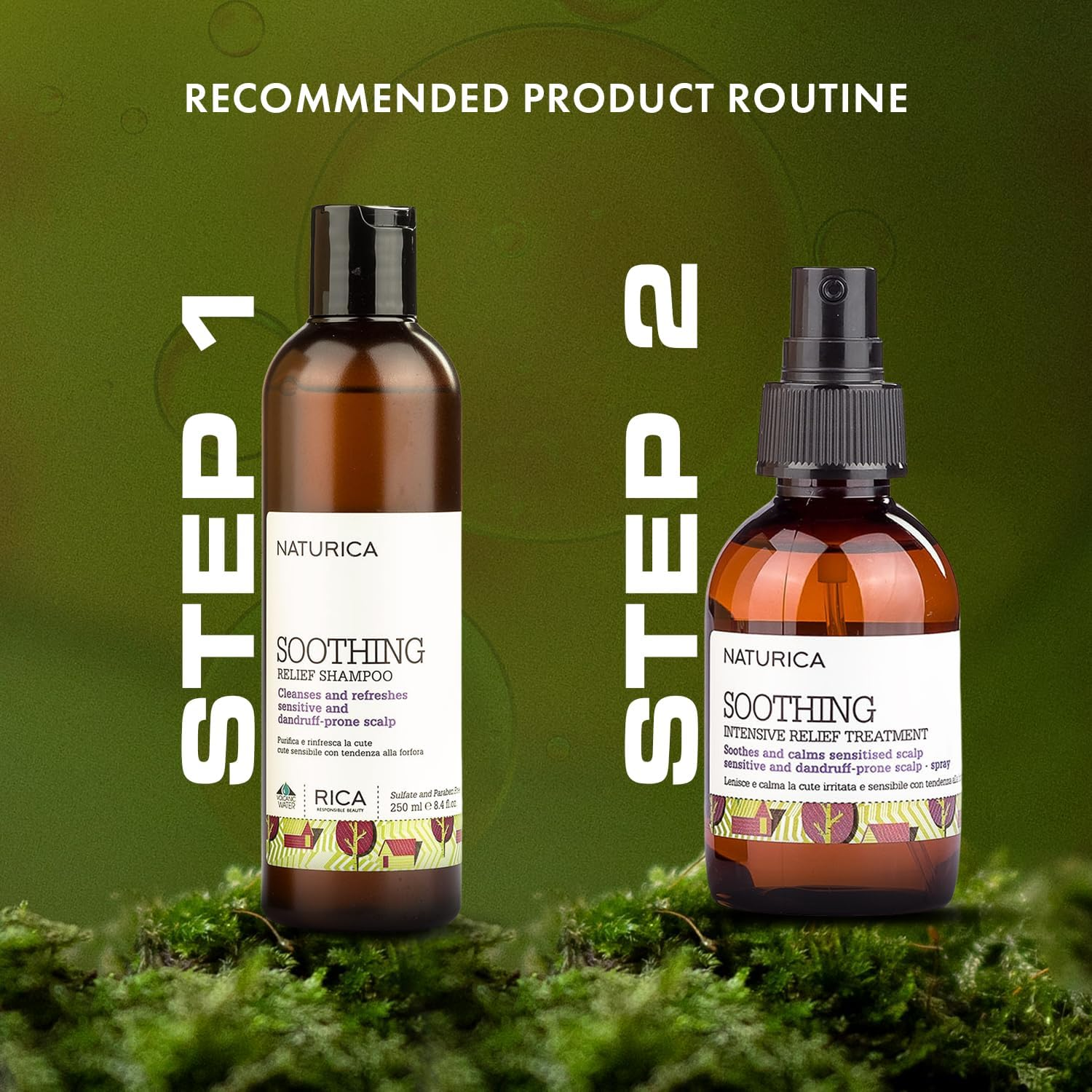 Naturica Soothing Shampoo Sensitive and Dandruff Prone Hair and Scalp with Red Sicilian Orange, Sage and Thyme Extracts - 250Ml image number 1