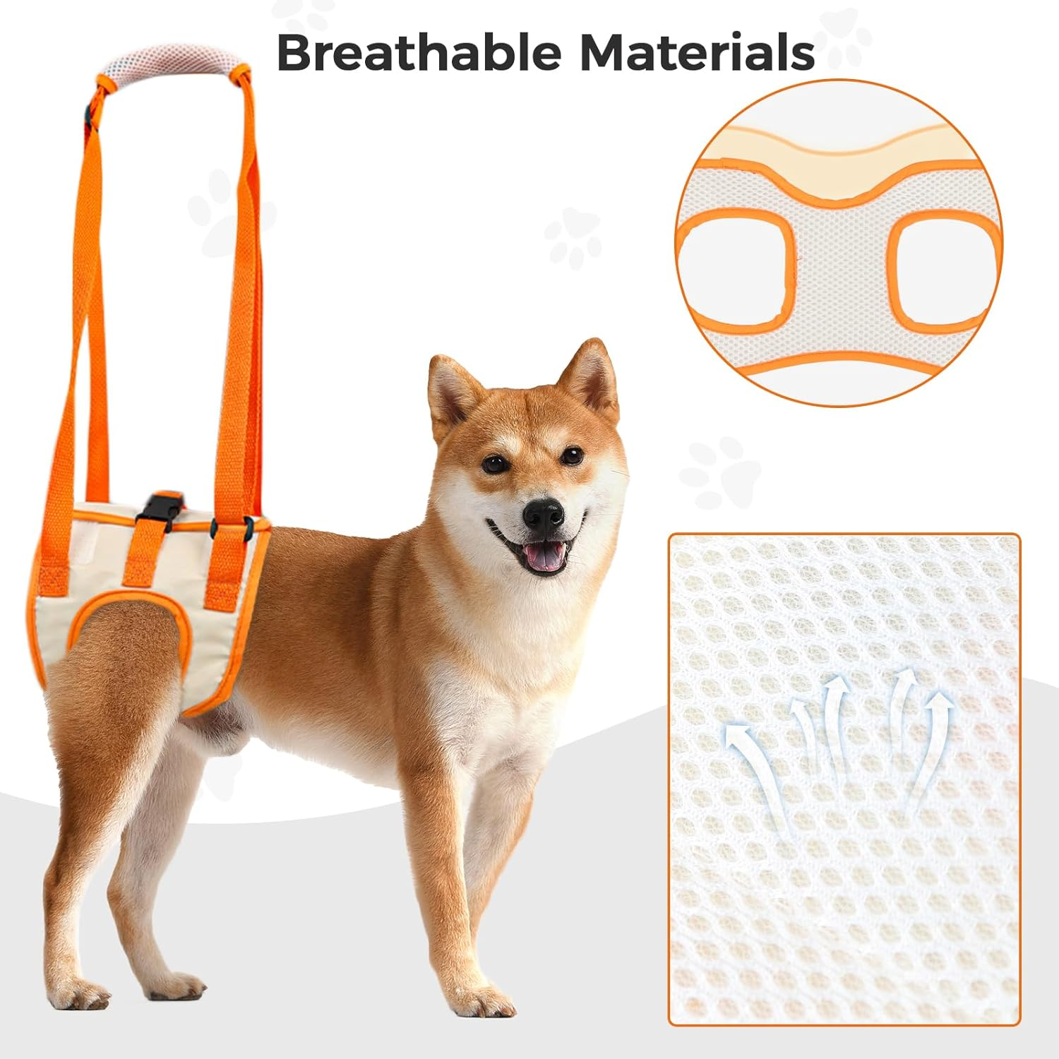 Adjustable Dog Sling Harness - Rear Leg Support Dogs Harness Comfy Design with Hind Leg for Elderly Injured Arthritic Senior Disabled Disabled Rehabilitation Aid Dog (Orange, Medium) image number 1