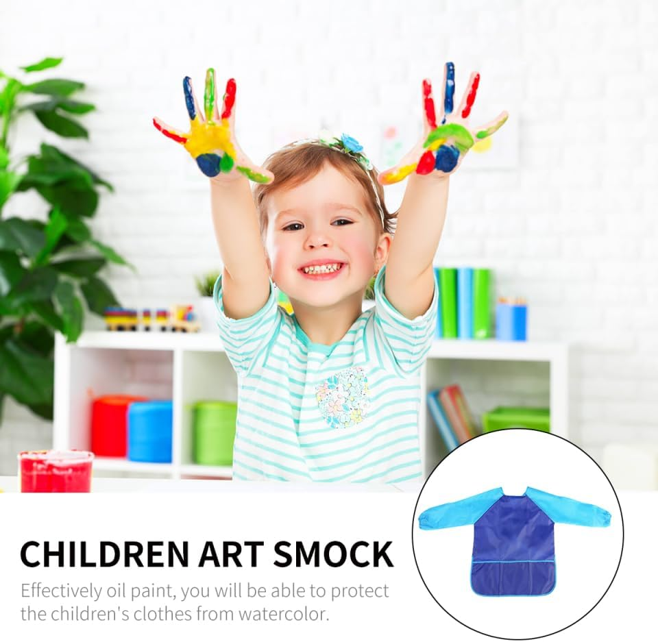 Garneck Painting Shirt Art Smock for and - Long Sleeve Paint Shirt for Ages 7-12 Ideal for Creative Activities and Durable and Easy to Clean Paint Smock image number 6