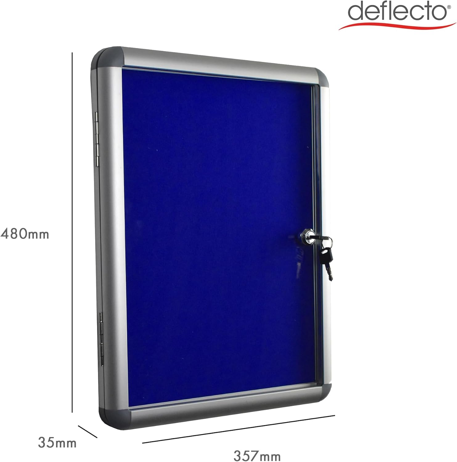 Deflecto Lockable A3 Tamper Resistant Notice Board with Key - 480X350Mm / 48X35Cm - Silver image number 3