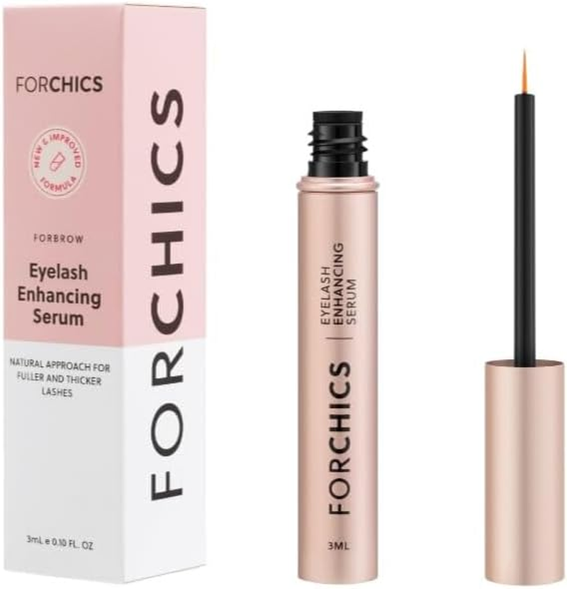 Forchics Forlash Eyelash Growth Serum - Enhancement Lash Booster for Fuller, Thicker, and Longer Eyelashes - Organic Lash Enhancer & Essential Thickener | Vegan & Cruelty-Free - [0.10 Fl. Oz / 3Ml]