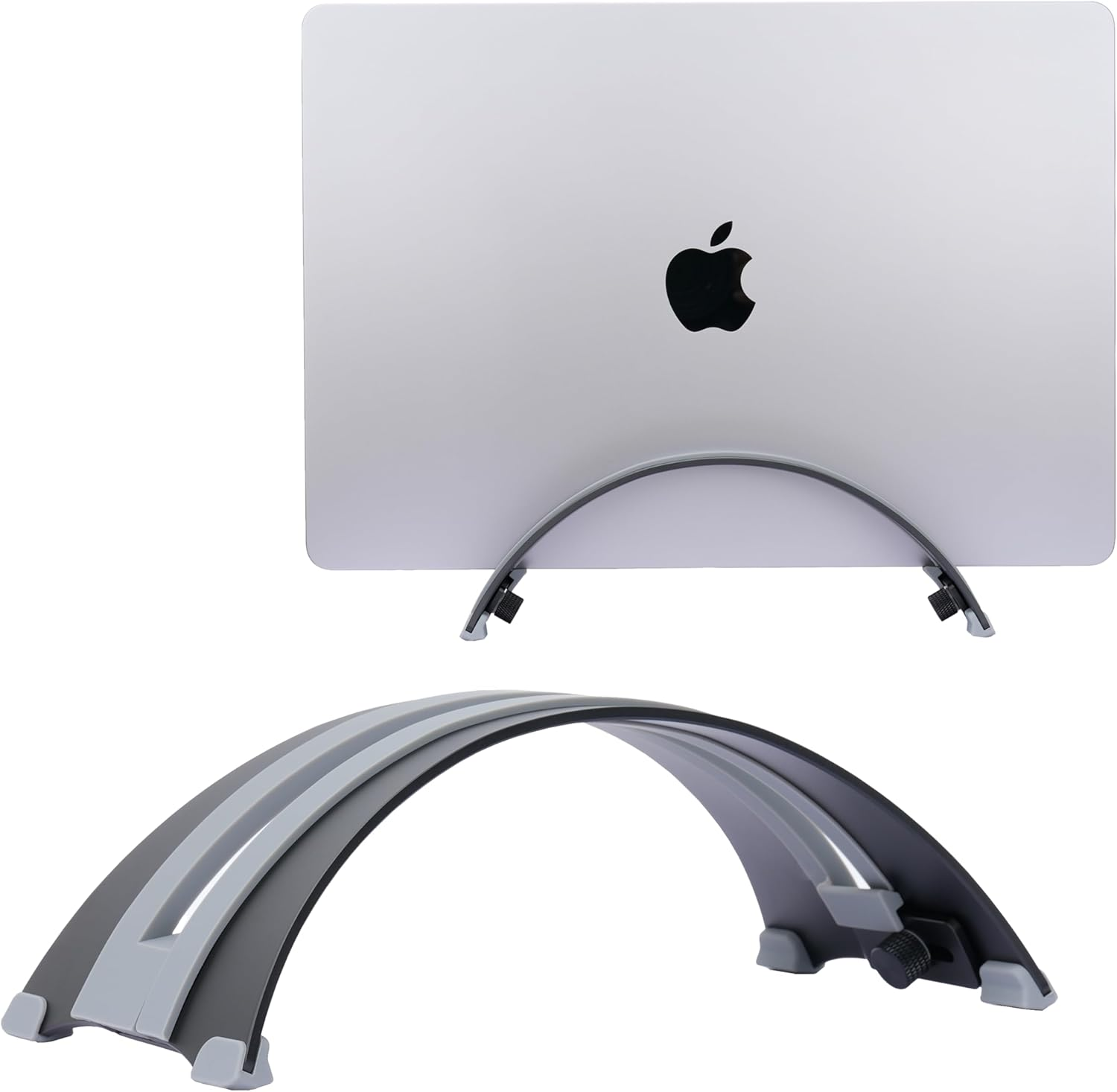 ARC Adjustable Vertical Laptop Stand - 6061 Aluminum, CNC Precision, Anodized Finish, Fits All Laptops Including 17-Inch, Ventilated Design, Anti-Slip Silicone Pads image number 3