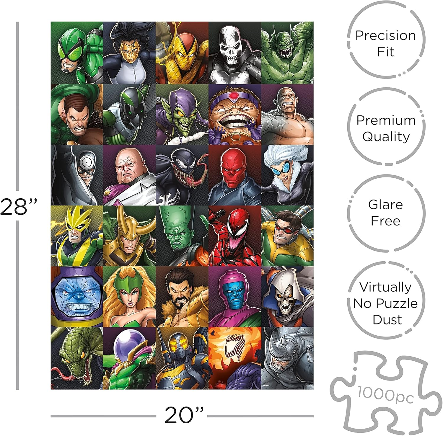 AQUARIUS 65362 Marvel Villains Collage 1,000 Pc Puzzle image number 5