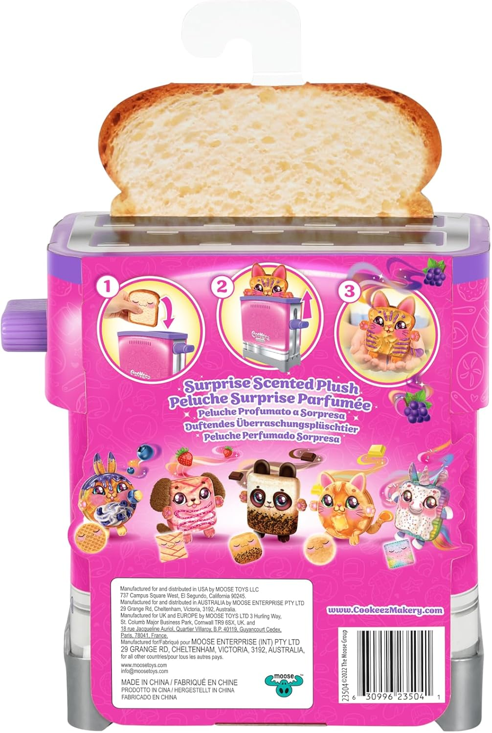 Cookeez Makery Toasty Treatz Toaster Single Pack; Make a Soft and Squishy Surprise Friend. Pop-In-Bread and See a Surprise Pop Up! image number 1