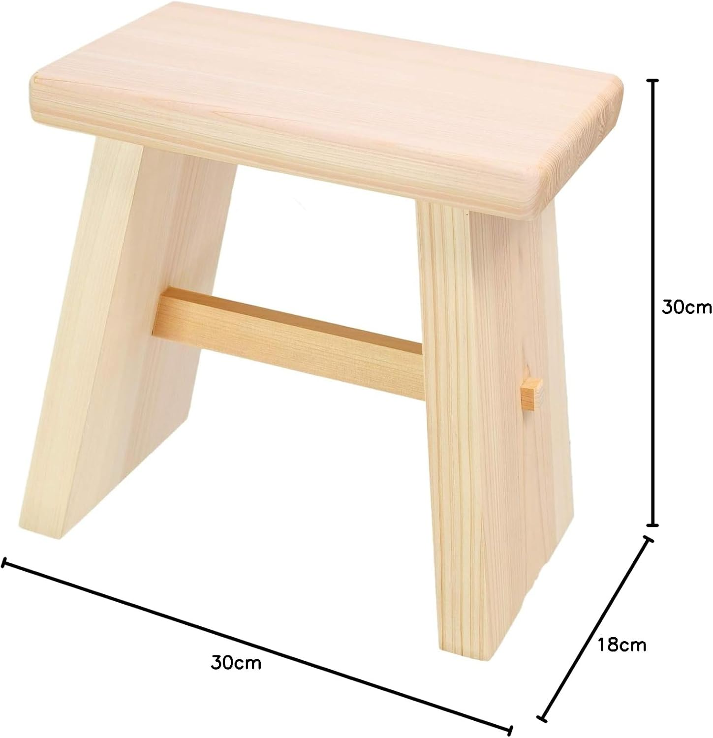 Umezawa 194138 Bath Chair, 11.8 Inches (30 Cm), Wooden Cypress, Handmade, Waterproof, Durable, Stylish, Simple, Hot Springs, Half Bath, Miscellaneous Goods, Accessories, Made in Japan image number 4