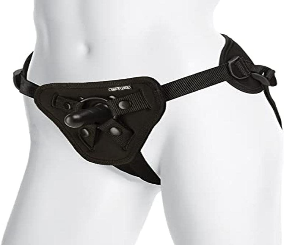 Doc Johnson Vac-U-Lock Platinum - Luxe Harness with Vac-U-Lock Plug and 3 Different Sized O-Rings - Compatible with O-Ring and Vac-U-Lock Dildos - Accommodates Up-To 69" Waist