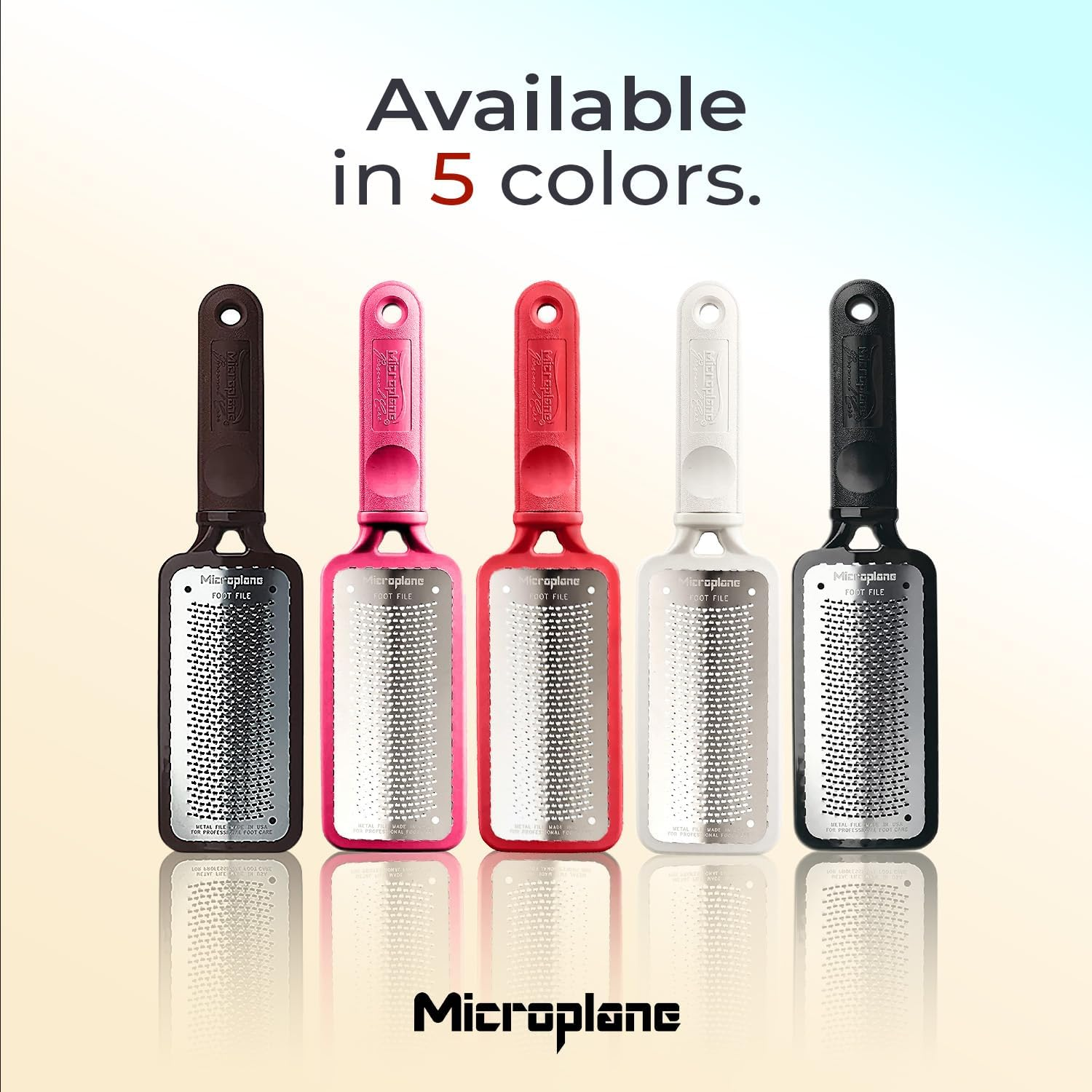 Microplane Colossal Foot File Scraper - the Original Stainless Steel Foot Rasp, Dead Skin/Callus Remover for Feet, Gentle Foot Scrubber, Pedicure Tools for Salon-Quality Foot Care, White image number 6