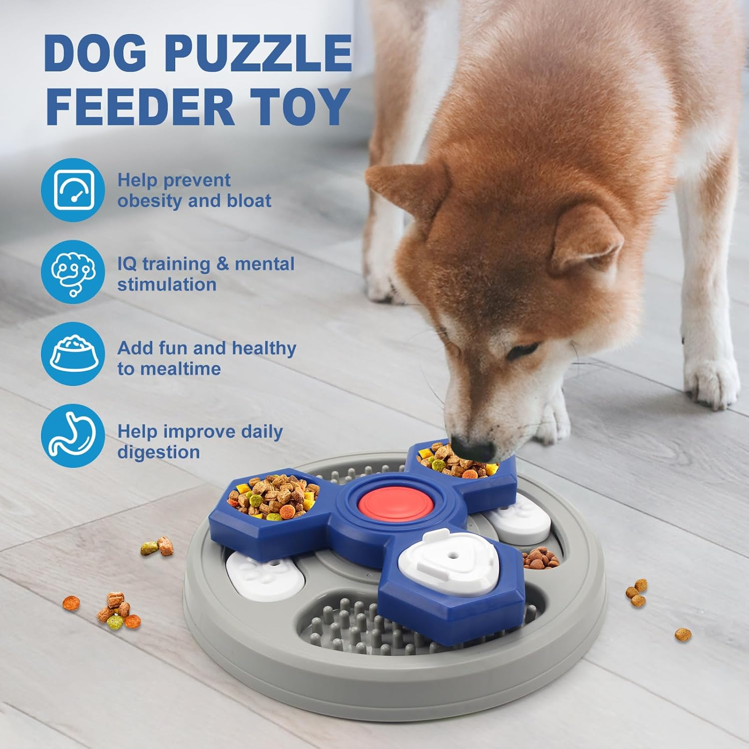 Dog Puzzle Slow Feeder Toys, Dog Interactive Toys, Dog Food Puzzle Dog Treat Puzzle Toys, Treat Dispenser for Smart Dogs, Puppy &Cats Fun Feeding image number 5