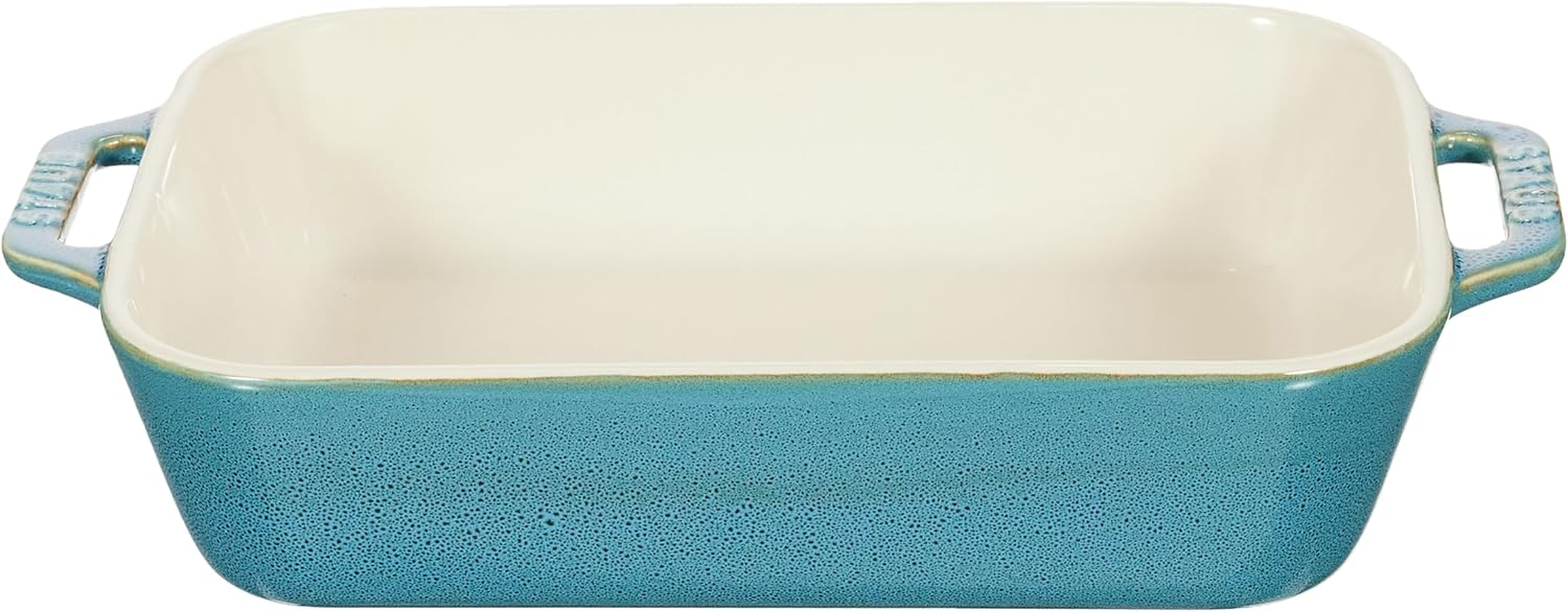 Staub Dish 40511-886 Rectangular Dish Turquoise 10.6 X 7.9 Inches (27 X 20 Cm) Ceramic Au Gratin Dish, Oven Safe and Microwave Safe image number 3