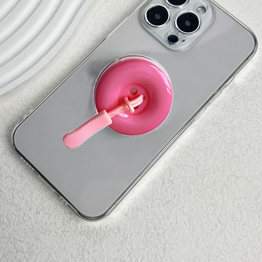 ARFUKA Pack of 2 Mobile Phone Finger Holder Mobile Phone Holder Finger Ring Stand Foldable Button Design Mobile Phone Grip and Phone Stand for Mobile Phones and Tablets image number 5