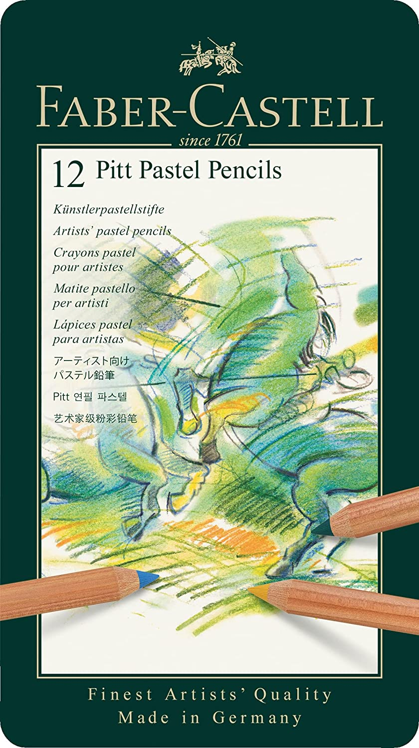 Faber-Castell Pitt Pastel Colour Pencils Tin of 12, (27-112112) image number 3