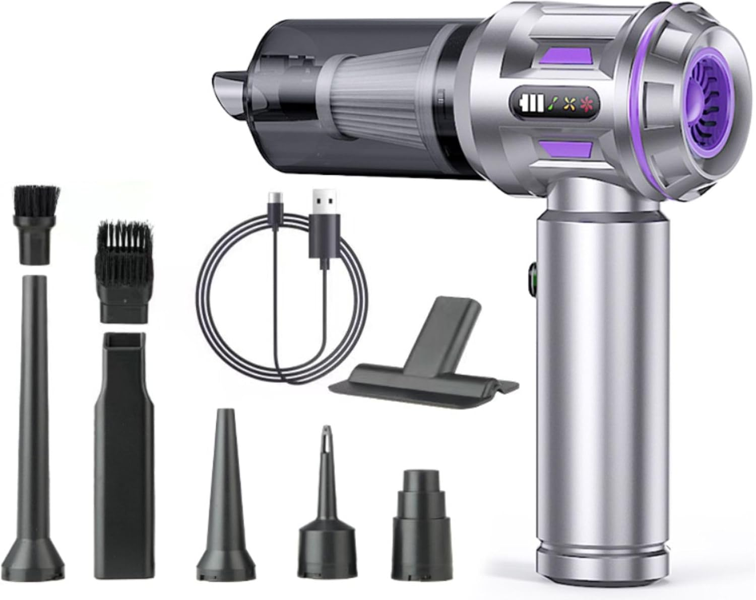 Car Vacuum Cleaner &ndash; 20000Pa Suction Power, 3-In-1 Cordless Vacuum -Air Duster, Rechargeable Handheld Cleaner for Car, Home & Keyboard Dust Cleaning