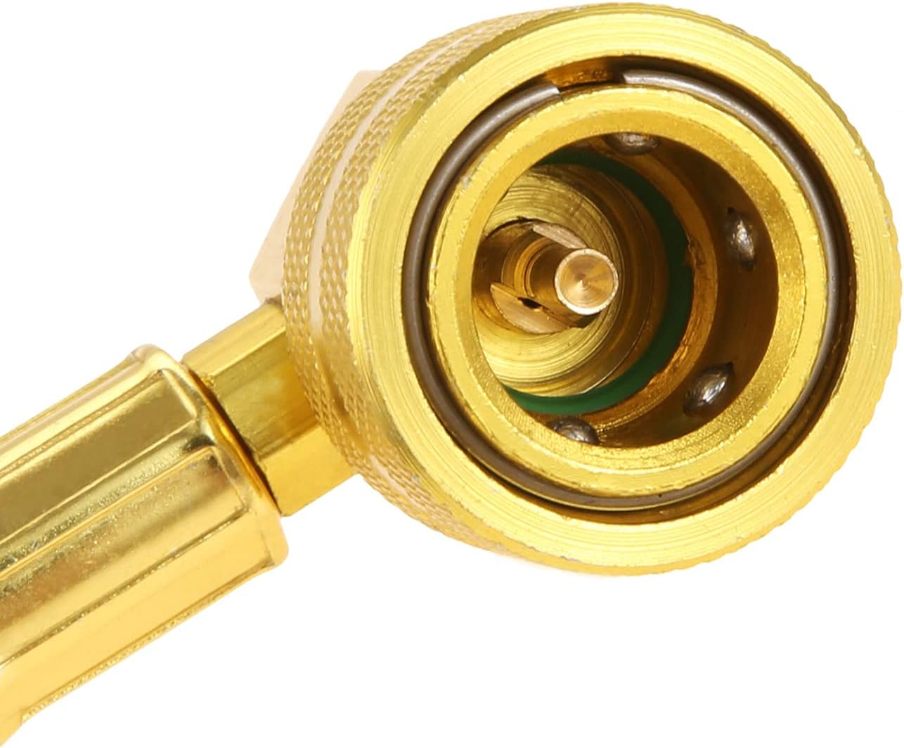 Aupoko R134A AC Refrigerant Charge Hose Kit, 1/2&rsquo;&rsquo; Acme Can Opener Tap Dispensing Valve, and Recharge Hose with Pressure Gauge, Fits for Car AC Air Conditioning Refrigerant image number 2