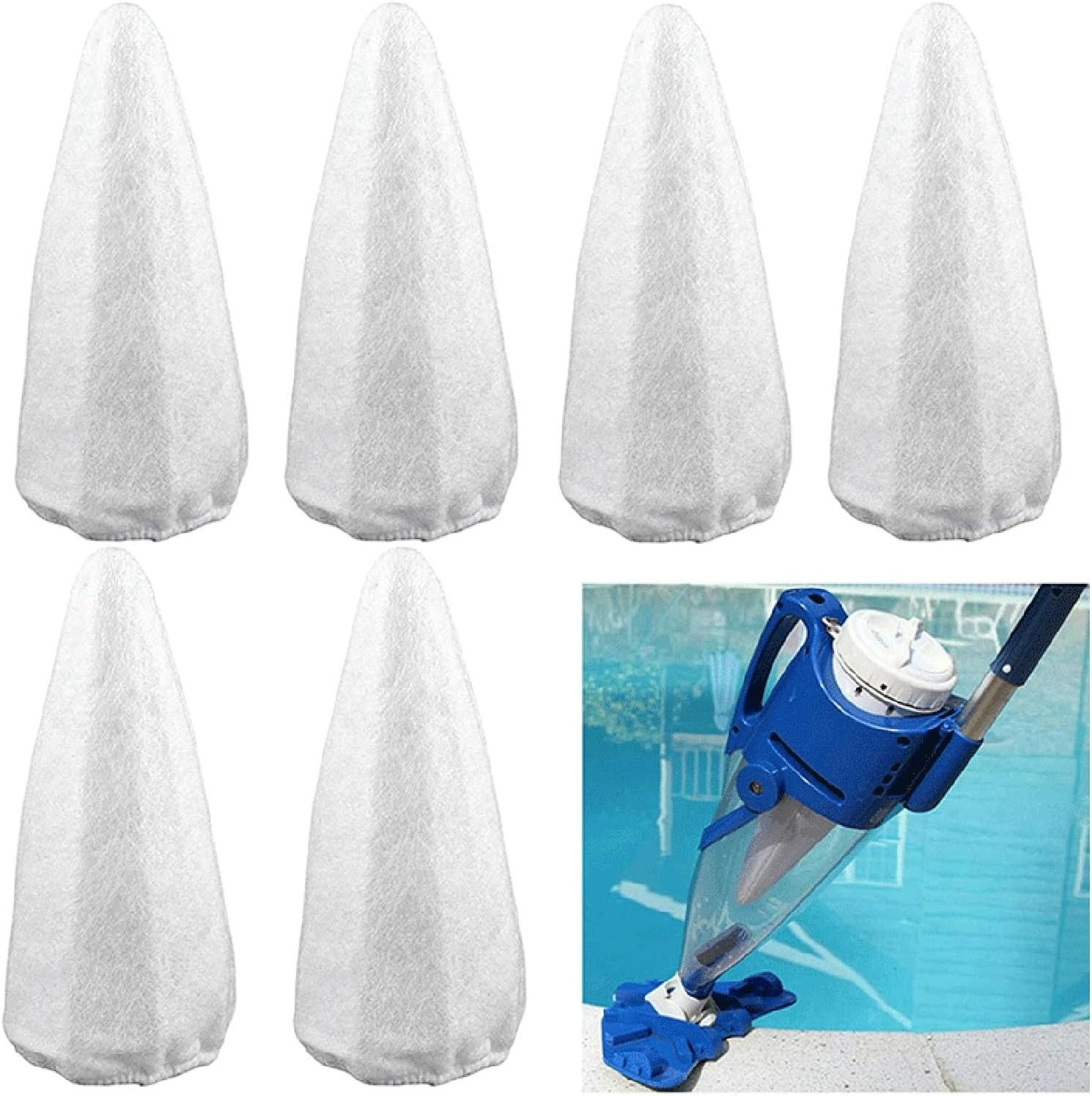 5PCS Pool Vacuum Filter Bag, Pool Vacuum Cleaner Filter Bag, Pool Blaster Filter for Vacuum Cleaner Accessories image number 6