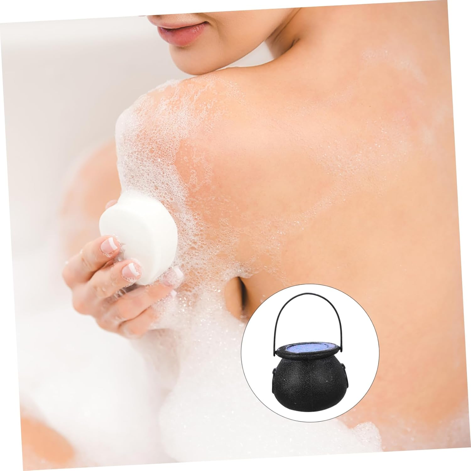 Healvian 1Pc Spa Halloween Series Natural Aromatherapy Benefits Nourishing and Exfoliating Shower Bubble Balls for Relaxation and Skin Care for Home Use and Halloween Festivities