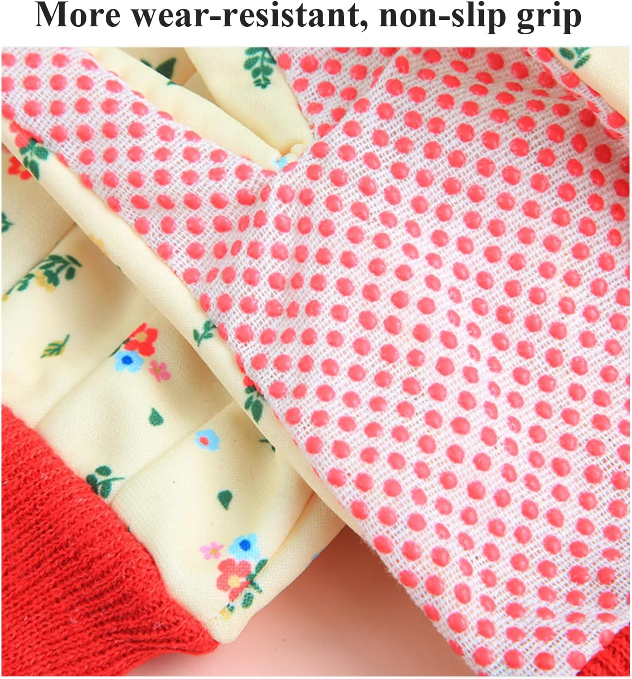 2 Pairs Garden Gloves, Couple Style Non-Slip Grip Garden Work Gloves with Elastic Cuffs, Build a Garden of Love Together, Used for Garden Cleaning, Gardening, Weeding, Planting, Watering image number 3