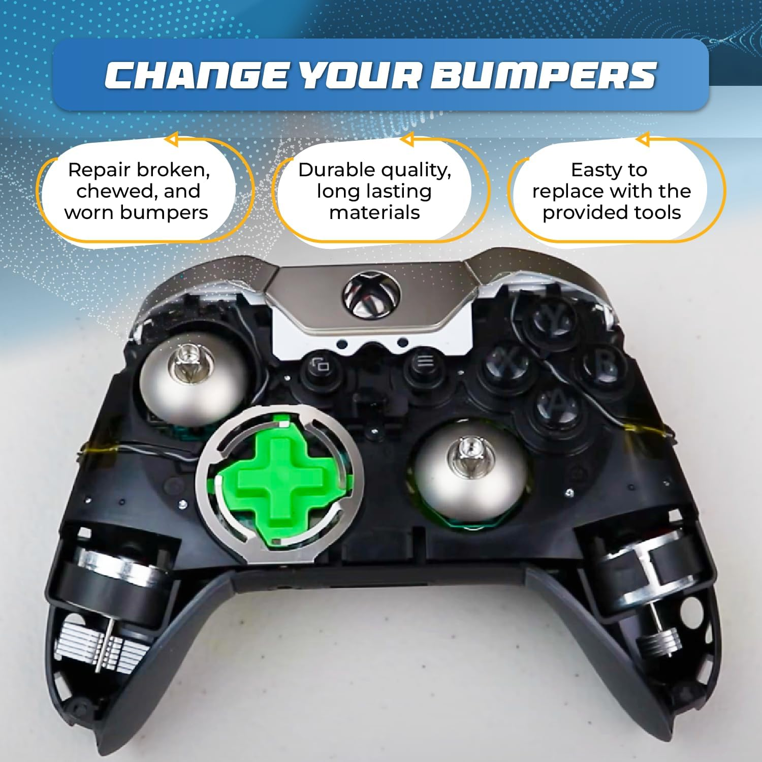 SOSS Gaming 2020 Upgraded Bumpers Replacement Kit - Ultra Durable Version - Comes with T6 T8 Screwdriver Repair and Fix - Compatible with Xbox One Elite Controller - LB RB Button Triggers Parts image number 3