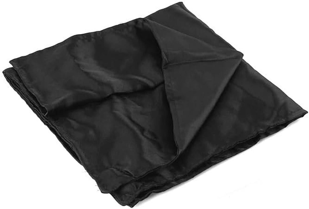 Milesmagic Magician'S Deluxe Coin Production Hanky Gimmick (Black Handkerchief) Mid Air Magic Trick