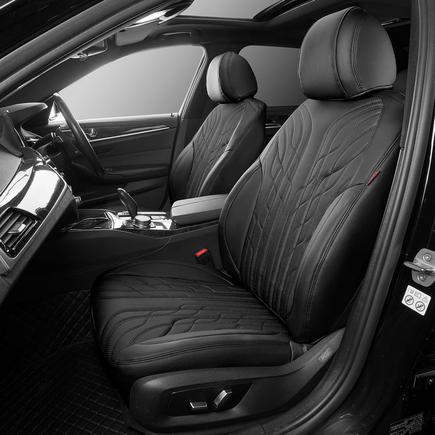 EKR Camry Seat Covers for Toyota Camry L, LE, SE 2018-2024 & SE Nightshade 2020-2024,(Not for Hybrid) Leather Car Seat Cover Full Set for Trucks Suv-Faux Leather (Black)