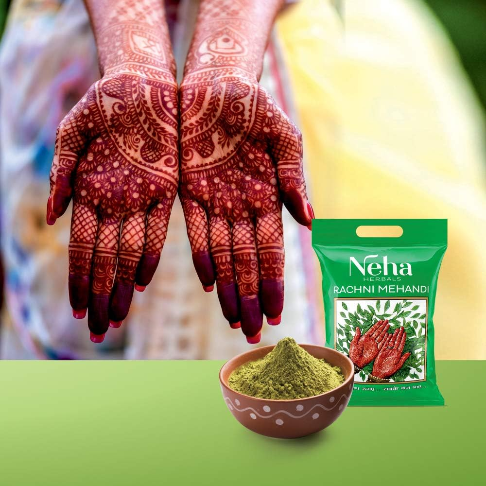NEHA HERBALS RACHNI MEHANDI/HENNA POWDER (250G Pack) (Pack of 2)