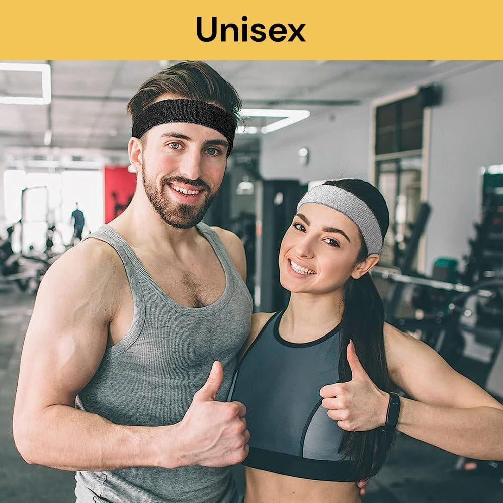 EZONEDEAL Sweatbands Sports Headband for Men & Women, Workout Headband, Sports Headbands, Moisture Wicking Athletic Sweatband for Running, Fitness, Outdoor Activities image number 5