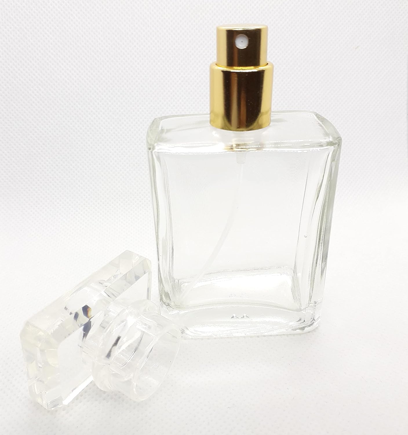 Z&eacute;nitude Glassworks 100Ml Empty Glass Perfume Spray Bottle Refillable Rectangular Gold image number 5