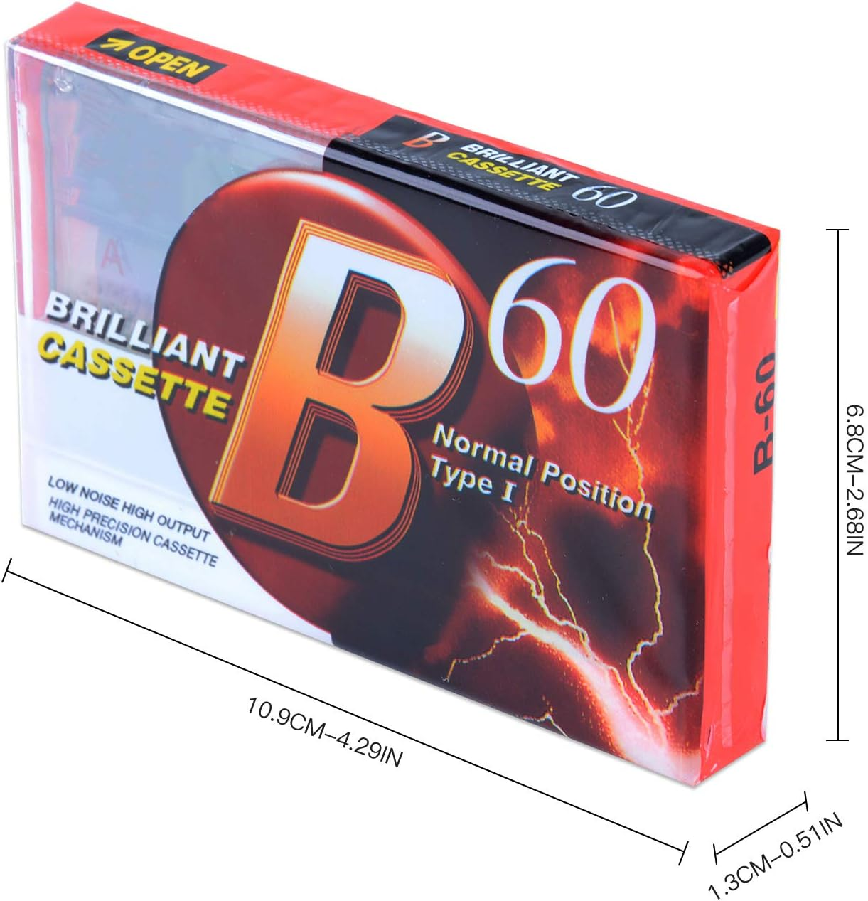 OLACD Blank Audio Cassettes Tapes: Professional Recording Time CD & DVD Player Cassette Recorded Tape 60 Minute Time Low Noise Surface Walkman Data Cartridge Normal Bias Micro Voice Music Radio 10Pack image number 2