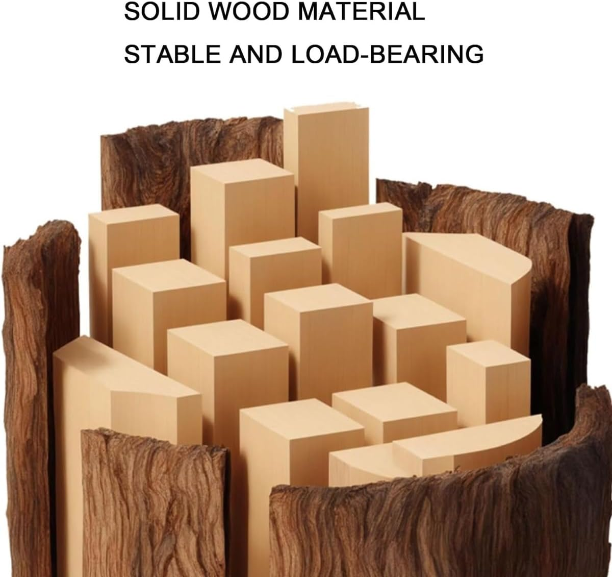 AIMALL Expandable Desktop Bookshelf -Desktop Storage Organizer - Wooden Bookshelf for Home or Office - 60Cm X 17Cm X 48Cm image number 2