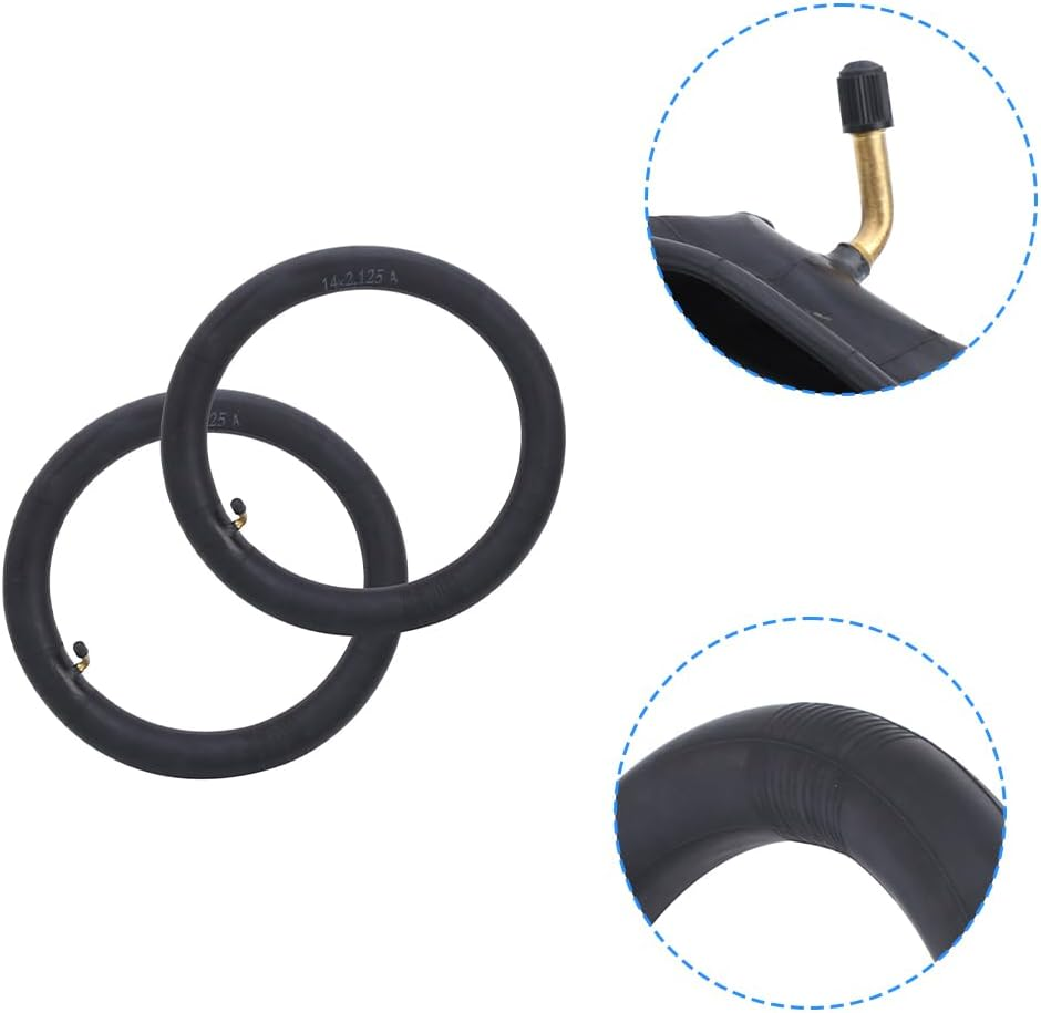 Lwuey 14Inch Bike Inner Tube, Electric Bikes Replacement Tubes Bicycle Inners Tubing Rubber Tool with Angled Valve Stem Inflation Gas Scooters Electrical Mini Mobility Scooters 2 Packs image number 1