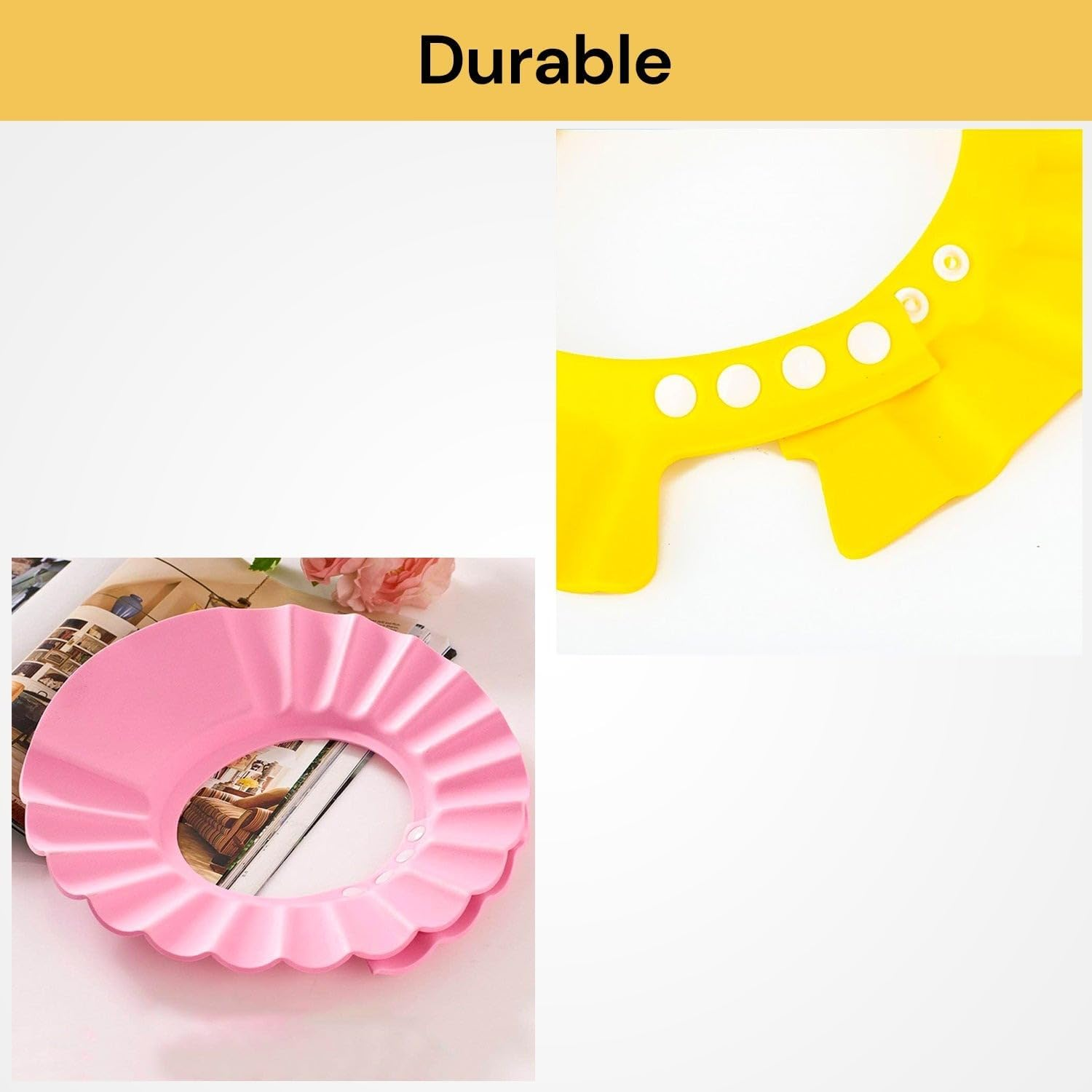 Spendeal Baby Shower Cap Bathing Hair Wash Cap Hat, Bath Protection Shield for Eyes & Face Soft Adjustable Visor Hat for Toddler, Kids, Children, Shampoo Shower Bathing Protection Bath Cap (Blue) image number 1